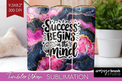 Inspirational Quote Tumbler Wrap - Marble Texture Tumbler Product Image 1