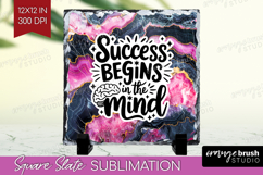 Inspirational Quote Slate PNG - Marble Texture Square Slate Product Image 1