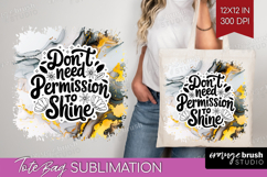 Inspirational Quote Tote Bag - Marble Texture Tote Bag PNG Product Image 1