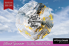 Inspirational Quote Wind Spinner Sublimation PNG - Marble Product Image 1