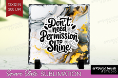 Inspirational Quote Slate PNG - Marble Texture Square Slate Product Image 1