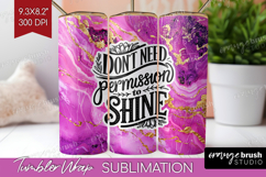 Inspirational Quote Tumbler Wrap - Marble Texture Tumbler Product Image 1