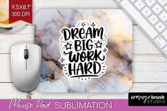 Inspirational Quote Mouse Pad Sublimation - Marble Texture Product Image 1