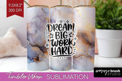 Inspirational Quote Tumbler Wrap - Marble Texture Tumbler Product Image 1