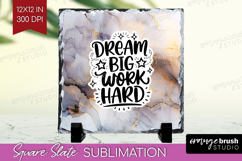 Inspirational Quote Slate PNG - Marble Texture Square Slate Product Image 1