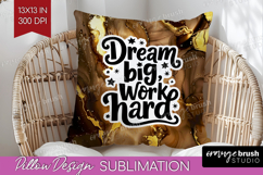 Inspirational Quote Pillow Sublimation - Marble Texture PNG Product Image 1