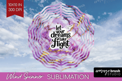 Inspirational Quote Wind Spinner Sublimation PNG - Marble Product Image 1