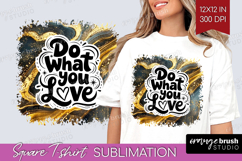 Inspirational Quote Square Tshirt Background - Marble PNG Product Image 1