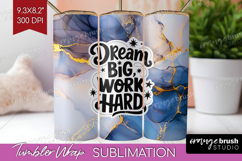 Inspirational Quote Tumbler Wrap - Marble Texture Tumbler Product Image 1