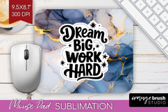 Inspirational Quote Mouse Pad Sublimation - Marble Texture Product Image 1