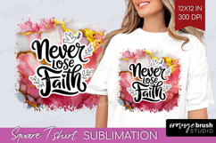 Inspirational Quote Square Tshirt Background - Marble PNG Product Image 1