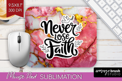 Inspirational Quote Mouse Pad Sublimation - Marble Texture Product Image 1