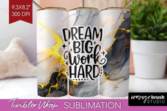 Inspirational Quote Tumbler Wrap - Marble Texture Tumbler Product Image 1