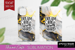 Inspirational Quote Phone Case PNG - Marble Texture Case PNG Product Image 1