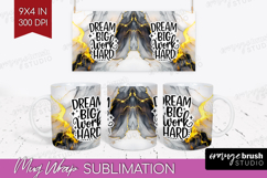Inspirational Quote Mug Wrap - Marble Texture Mug PNG Product Image 1