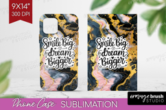 Inspirational Quote Phone Case PNG - Marble Texture Case PNG Product Image 1