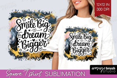 Inspirational Quote Square Tshirt Background - Marble PNG Product Image 1