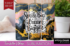 Inspirational Quote Tumbler Wrap - Marble Texture Tumbler Product Image 1