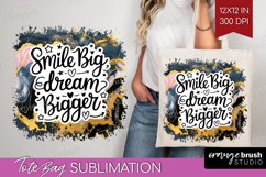 Inspirational Quote Tote Bag - Marble Texture Tote Bag PNG Product Image 1