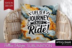 Inspirational Quote Pillow Sublimation - Marble Texture PNG Product Image 1