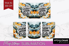 Inspirational Quote Mug Wrap - Marble Texture Mug PNG Product Image 1