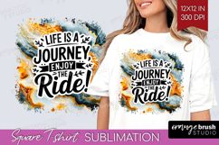 Inspirational Quote Square Tshirt Background - Marble PNG Product Image 1