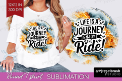 Inspirational Quote Round Tshirt Background - Marble Texture Product Image 1