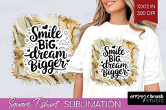 Inspirational Quote Square Tshirt Background - Marble PNG Product Image 1
