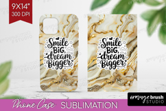 Inspirational Quote Phone Case PNG - Marble Texture Case PNG Product Image 1