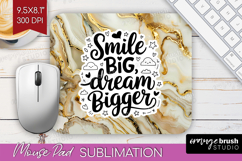 Inspirational Quote Mouse Pad Sublimation - Marble Texture Product Image 1