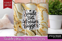Inspirational Quote Tumbler Wrap - Marble Texture Tumbler Product Image 1