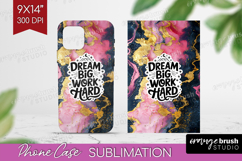 Inspirational Quote Phone Case PNG - Marble Texture Case PNG Product Image 1