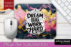 Inspirational Quote Mouse Pad Sublimation - Marble Texture Product Image 1