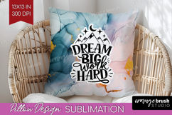 Inspirational Quote Pillow Sublimation - Marble Texture PNG Product Image 1