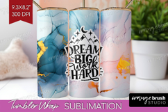 Inspirational Quote Tumbler Wrap - Marble Texture Tumbler Product Image 1
