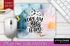 Inspirational Quote Mouse Pad Sublimation - Marble Texture Product Image 1