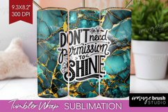 Inspirational Quote Tumbler Wrap - Marble Texture Tumbler Product Image 1