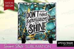 Inspirational Quote Slate PNG - Marble Texture Square Slate Product Image 1