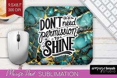 Inspirational Quote Mouse Pad Sublimation - Marble Texture Product Image 1