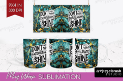 Inspirational Quote Mug Wrap - Marble Texture Mug PNG Product Image 1
