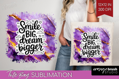 Inspirational Quote Tote Bag - Marble Texture Tote Bag PNG Product Image 1