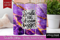 Inspirational Quote Tumbler Wrap - Marble Texture Tumbler Product Image 1