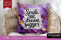 Inspirational Quote Pillow Sublimation - Marble Texture PNG Product Image 1