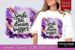 Inspirational Quote Square Tshirt Background - Marble PNG Product Image 1