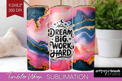 Inspirational Quote Tumbler Wrap - Marble Texture Tumbler Product Image 1