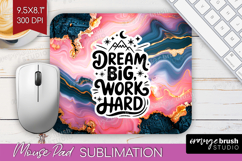 Inspirational Quote Mouse Pad Sublimation - Marble Texture Product Image 1
