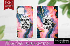 Inspirational Quote Phone Case PNG - Marble Texture Case PNG Product Image 1