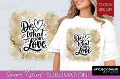 Inspirational Quote Square Tshirt Background - Marble PNG Product Image 1