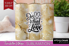 Inspirational Quote Tumbler Wrap - Marble Texture Tumbler Product Image 1