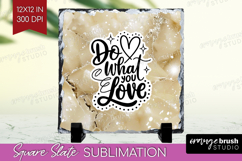 Inspirational Quote Slate PNG - Marble Texture Square Slate Product Image 1